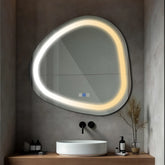 Specchio LED Asimmetrico | Pulsanti touch | Funzione anti-appannamento | Temperatura di colore regolabile - Reyze Serie Salono Modello 1